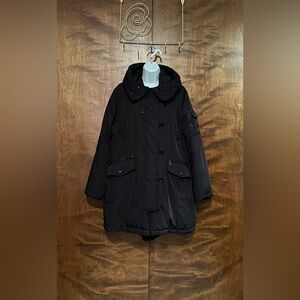 Michael Kors Down Filled Winter Coat Womens XL Hooded Parka w/Pockets Outdoors